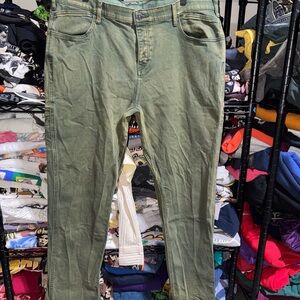 Dovetail Workwear Women’s Green Denim Pants Size 16/32x31